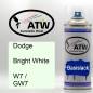 Preview: Dodge, Bright White, W7 / GW7: 400ml Sprühdose, von ATW Autoteile West.